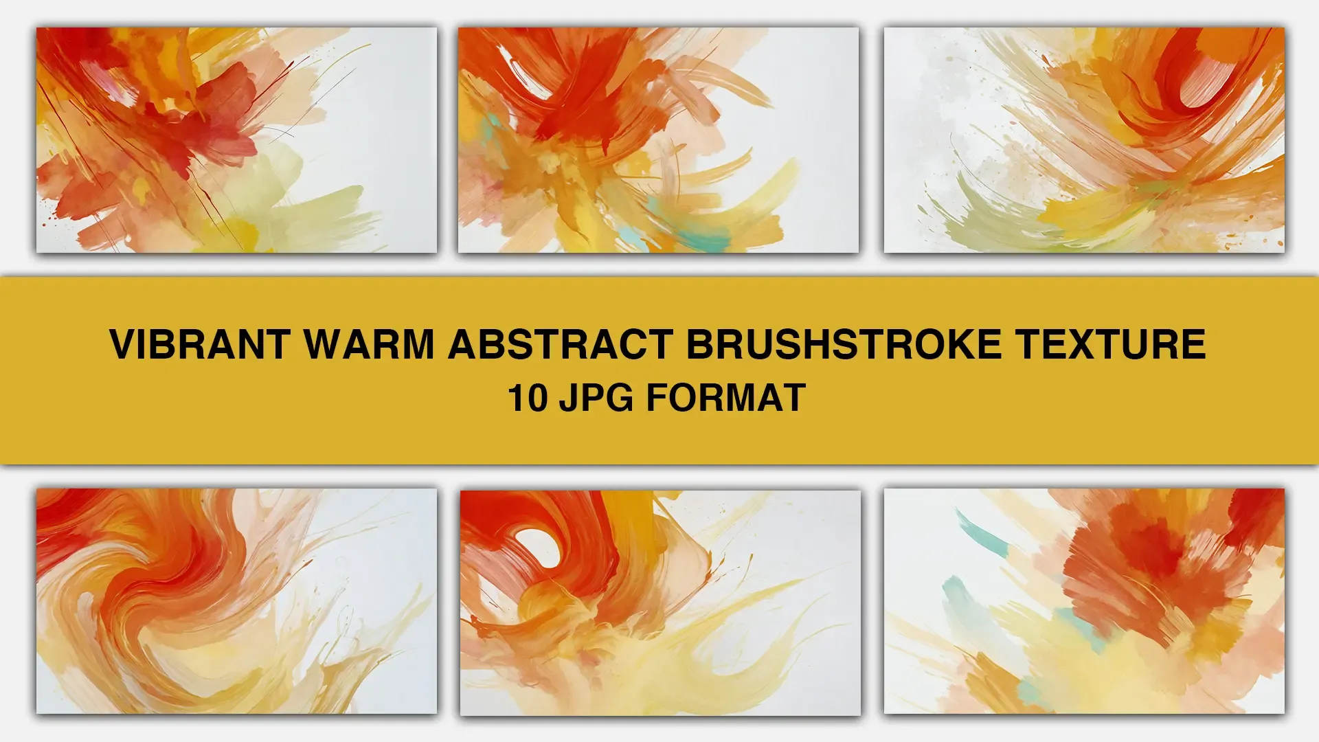 Vibrant Warm Abstract Brushstroke Texture Background Images Pack image